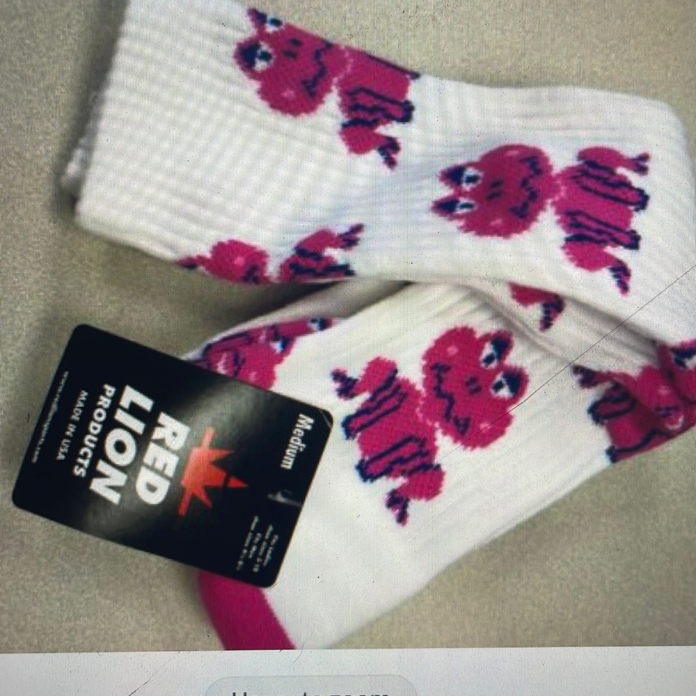 Red Lion Pink Froggy Knee Socks - Medium NWT